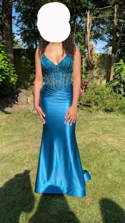 Image 3 of Stunning Teal Prom Dress