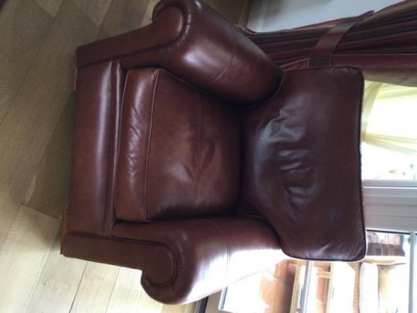Image 3 of Derwent Tan Leather Arm Chair