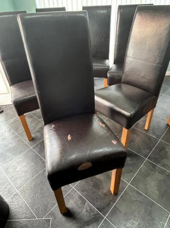 Image 1 of Dining room leather chairs