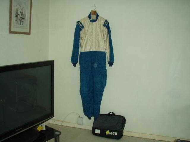 Preview of the first image of Lico Motor racing suit blue and silvery white.