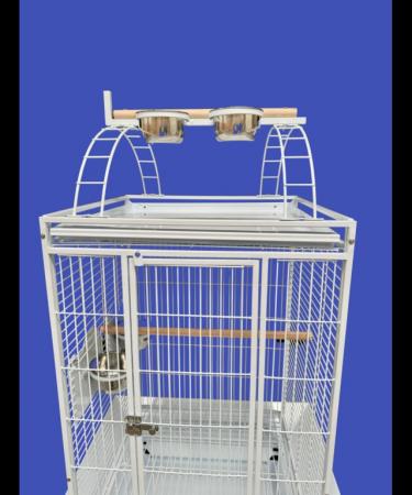 Image 4 of Parrot-Supplies Colorado Play Top Parrot Cage White