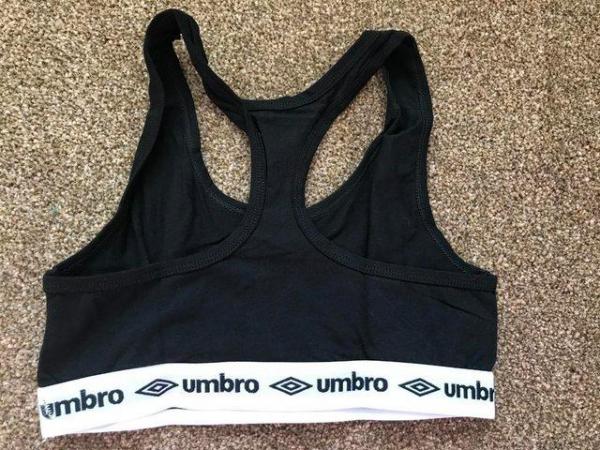 Image 2 of Umbro Core Ladies bra top X 2 Medium Black & Grey
