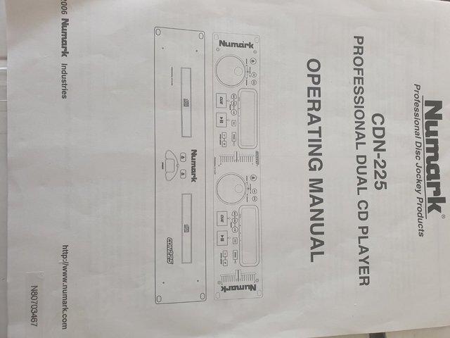 Preview of the first image of NUMARK CDN-225 DUAL PRO CD PLAYER.