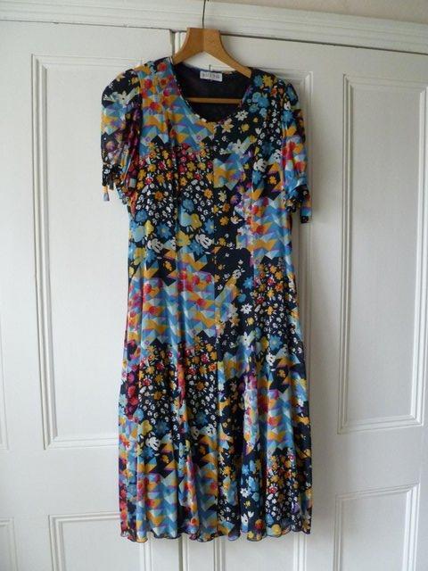 Preview of the first image of Patterned Botto Dress (price inc P&P).