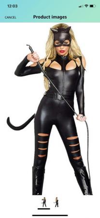 Image 1 of Ladies cat suit size medium with accessories