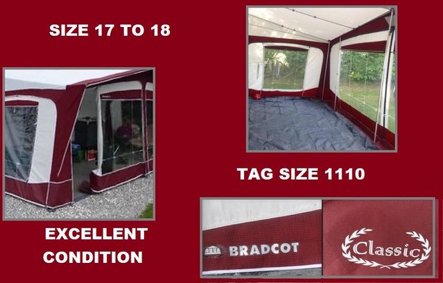 Image 1 of Caravan Awning Bradcot Classic Tag Size 1110 Size 17 to 18 A