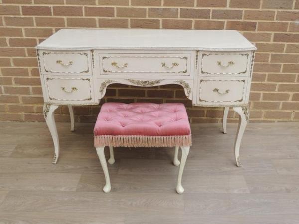 Image 1 of French Dressing Table + Stool (UK Delivery)