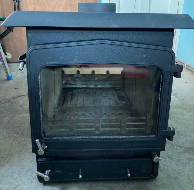 Preview of the first image of Double multi-fuel stove 12kw output.