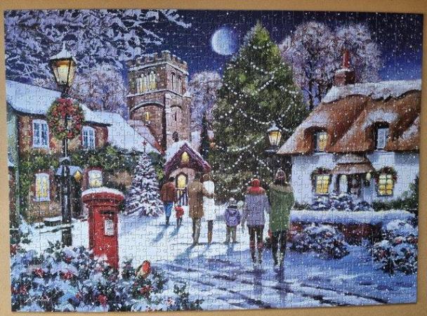 Image 1 of 1000 piece jigsaw called CAROLING ON CHRISTMAS EVE BY WHSMIT