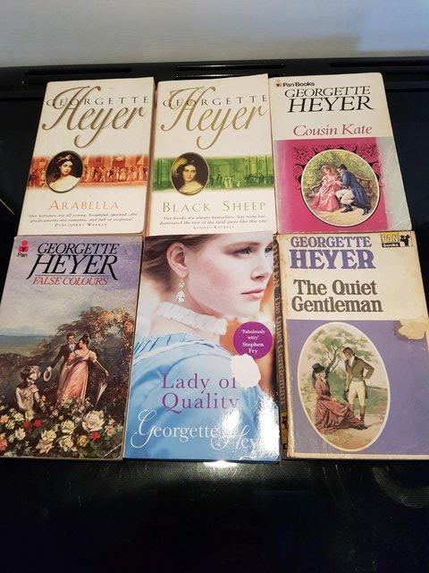 Preview of the first image of Georgette Heyer historical romance novels.