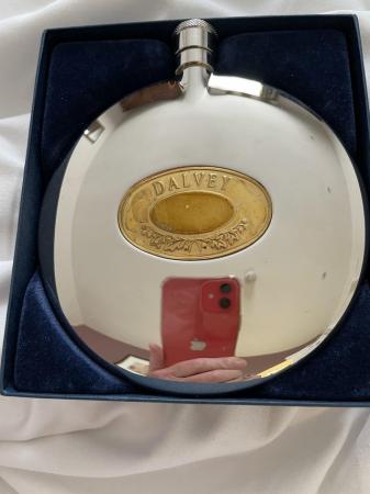 Image 3 of Dalvey Oval Hip Flask in original box