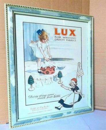 Image 2 of FRAMED PRINT OF A LUX ADVERT under glass