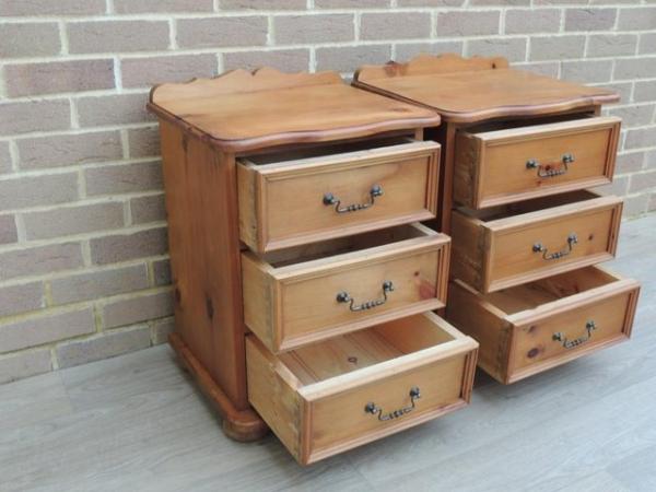 Image 6 of Pair of Welsh Pine Bedside Tables - very strong (UK Delivery