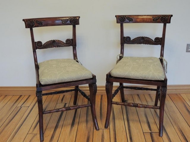 Preview of the first image of Pair of Regency Antique Chairs (UK Delivery).