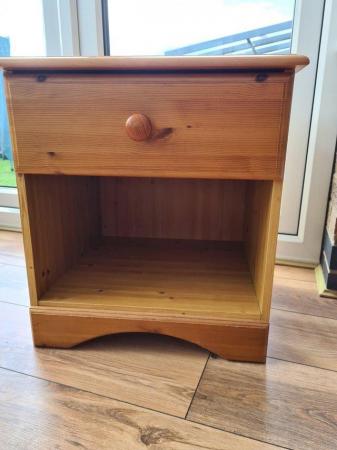 Image 2 of Pine Style Bedside Cabinet For Sale