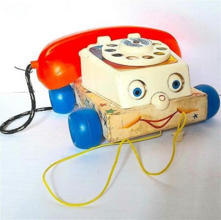 Image 2 of EARLY 1960's PULL ALONG TOY TELEPHONE - CHATTERBOX complete