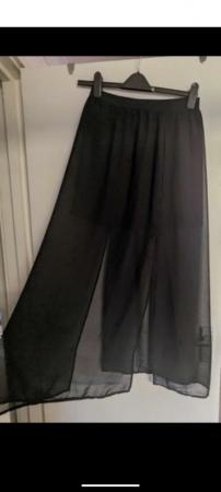 Image 2 of H&M sheer black maxi skirt, excellent condition size 12