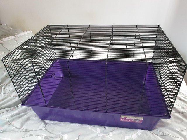 Preview of the first image of X-Large purple hamster cage for sale.