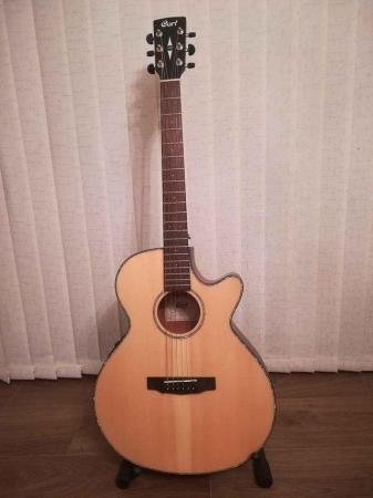 Image 1 of CORT electro acoustic guitar with hard carrycase and amp