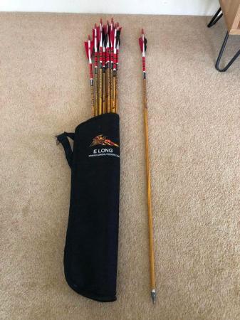 Image 2 of Bearpaw Longbow, with Carbon Arrows