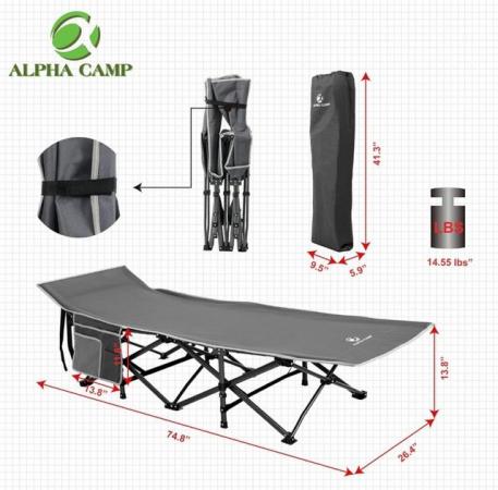 Image 2 of Camping Bed Alpha Grey  as New