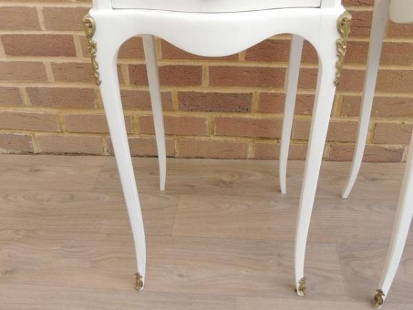 Image 10 of Pair of French Tall Bedside Tables (UK Delivery)