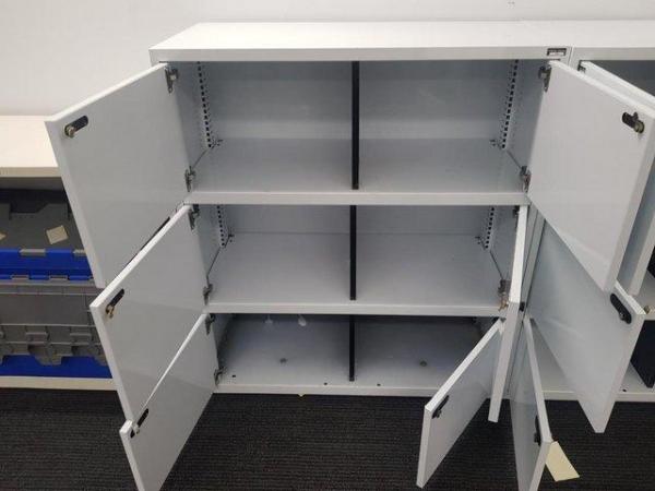 Image 2 of White 6-compartment office combination metal locker