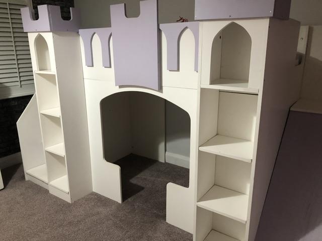 Preview of the first image of Castle Bunkbed with steps and slide.