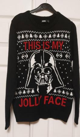 Image 1 of Star Wars Christmas Jumper size small