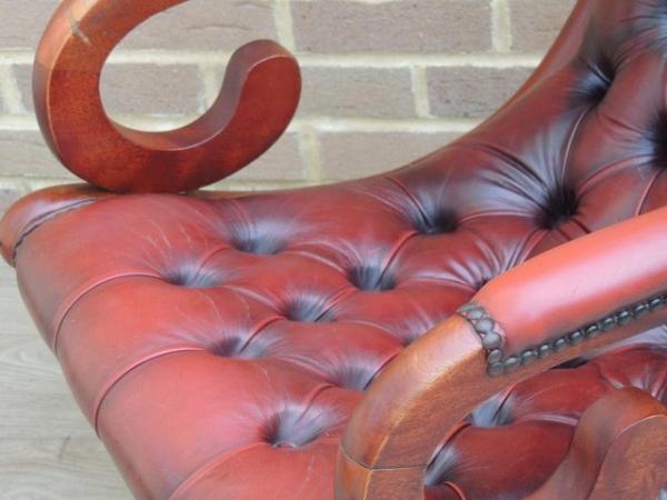 Image 16 of Vintage Chesterfield Slipper Chair with Footstool (UK Delive