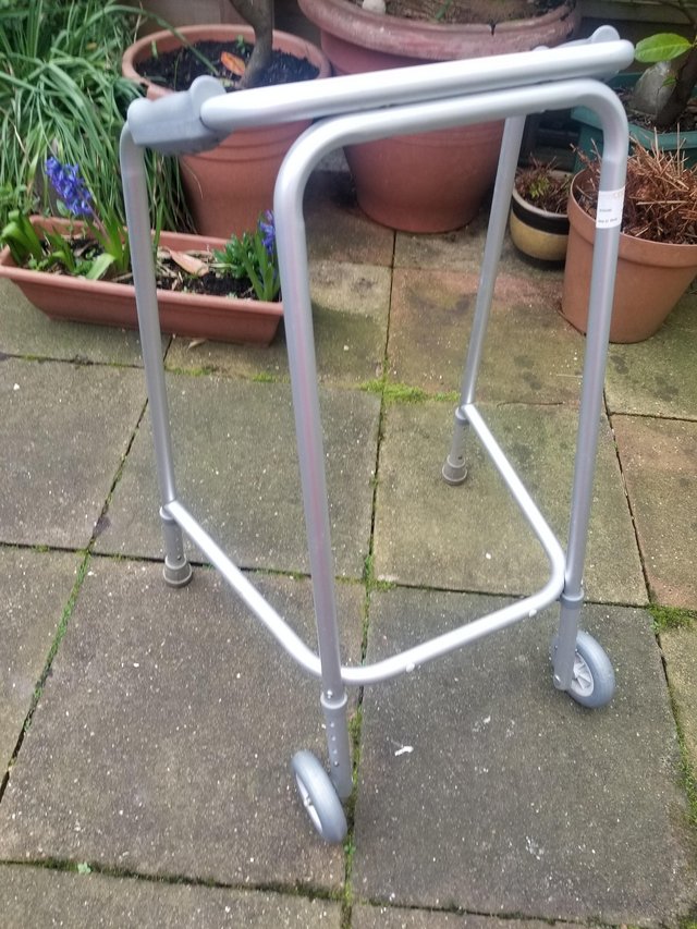 Preview of the first image of Aluminium walking frame - adjustable height.