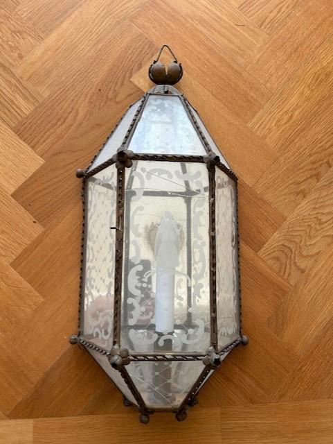 Preview of the first image of Antique Wall Light - wired for electricity.