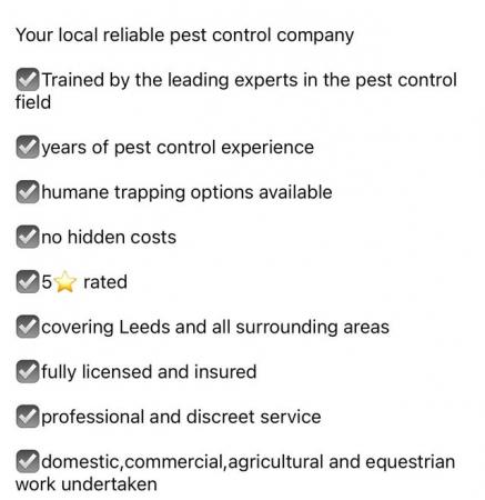Image 1 of Pest control services Leeds and surrounding areas