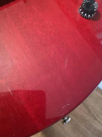 Image 2 of Red Gibson junior electric guitar
