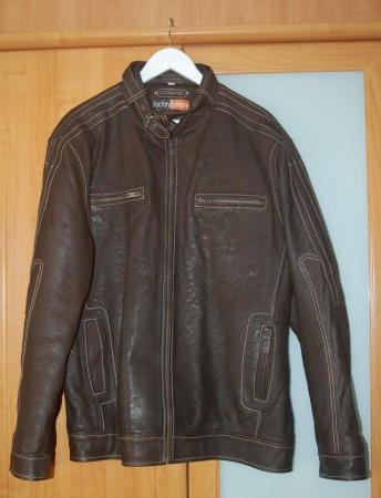 Image 3 of Suede Dark Brown Leather Jacket Size 3XL Excellent