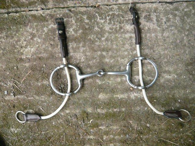 Preview of the first image of 5" Stainless steel Cheltenham Gag bit with new runners.