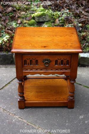 Image 36 of OLD CHARM LIGHT OAK PHONE LAMP TABLE BEDSIDE CABINET STAND