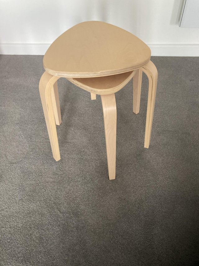 Preview of the first image of IKEA Bentwood stackable stools/side table.