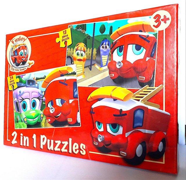 Preview of the first image of CHILD's 2 in 1 PUZZLE - FINLEY FIRE ENGINE.