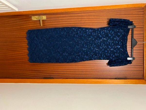 Image 2 of Ladies Lovely Navy Sparkly Dress