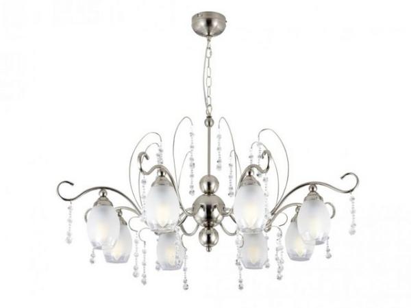 Image 1 of Ceiling Light Chandelier LED Majestic 8Arm Pendant in Chrome