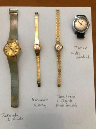 Image 1 of Collection of old watches non-working