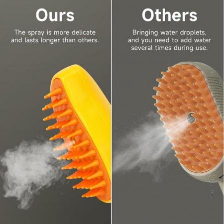Image 3 of Steam Brush for Dogs & Cats, Multifunctional Cat Grooming