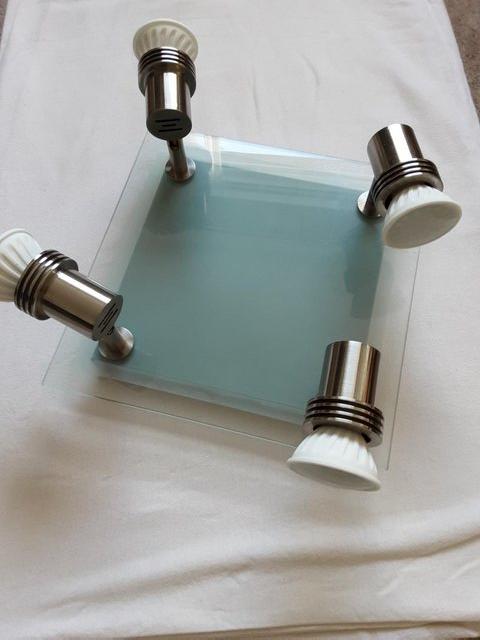 Preview of the first image of 4-Lamp Square Spotlight with Glass Plate.