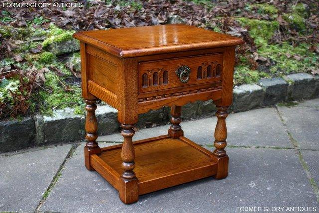 Image 25 of OLD CHARM LIGHT OAK PHONE LAMP TABLE BEDSIDE CABINET STAND