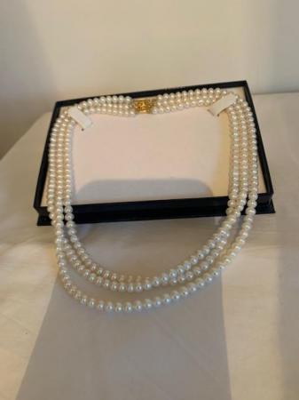 Image 1 of Three Strand Freshwater Pearl Necklace
