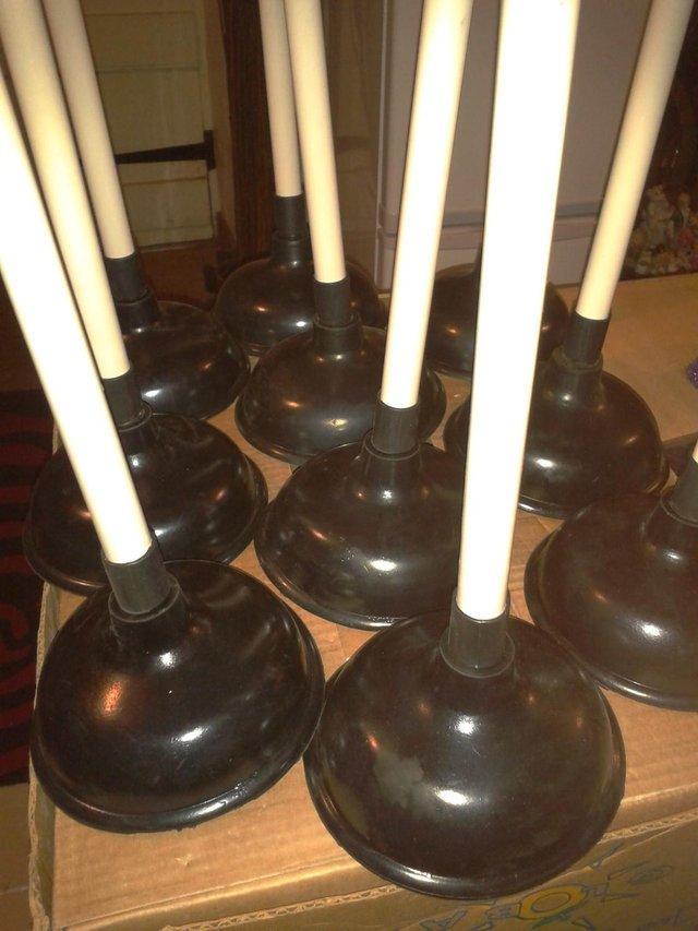 Preview of the first image of 20 large catering sink Plungers, shop, market stall, fair st.
