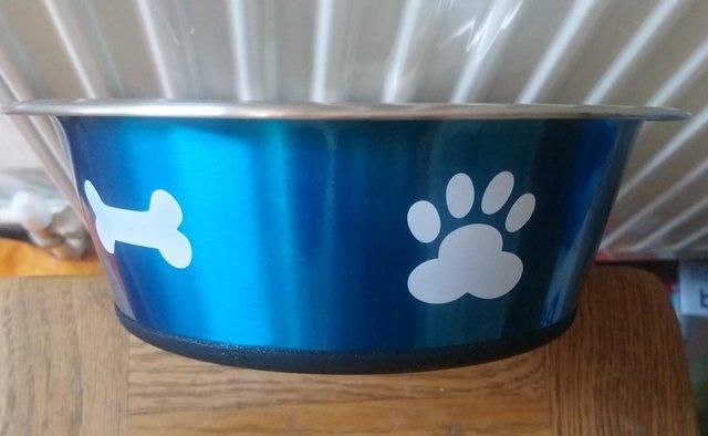 Image 5 of Stainless Steel Dog Bowl 9 inches across