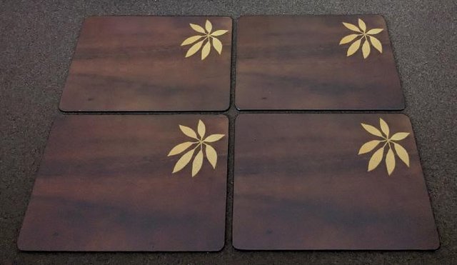Image 1 of 4 Lovely Wood Effect Placemats.   BX49