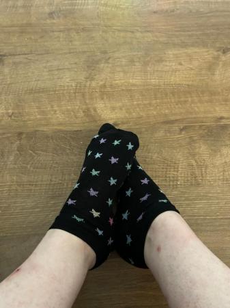 Image 2 of Ladies worn star trainer socks